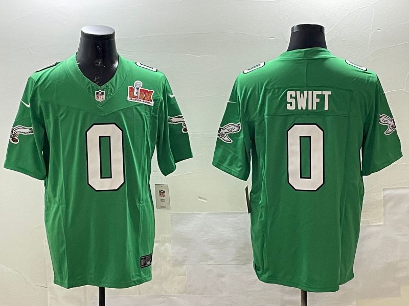 Men Philadelphia Eagles #0 Swift Green three generations 2025 Nike Vapor Limited NFL Jersey style 2->philadelphia eagles->NFL Jersey